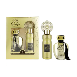 Buy Arabiyat Arabiyat Lamsat Harir Gold Gift Set 100ML EDP + 200ML Deodorant for Men & Women | Luxury Long Lasting Perfume Combo Online India - Original Men's Perfume